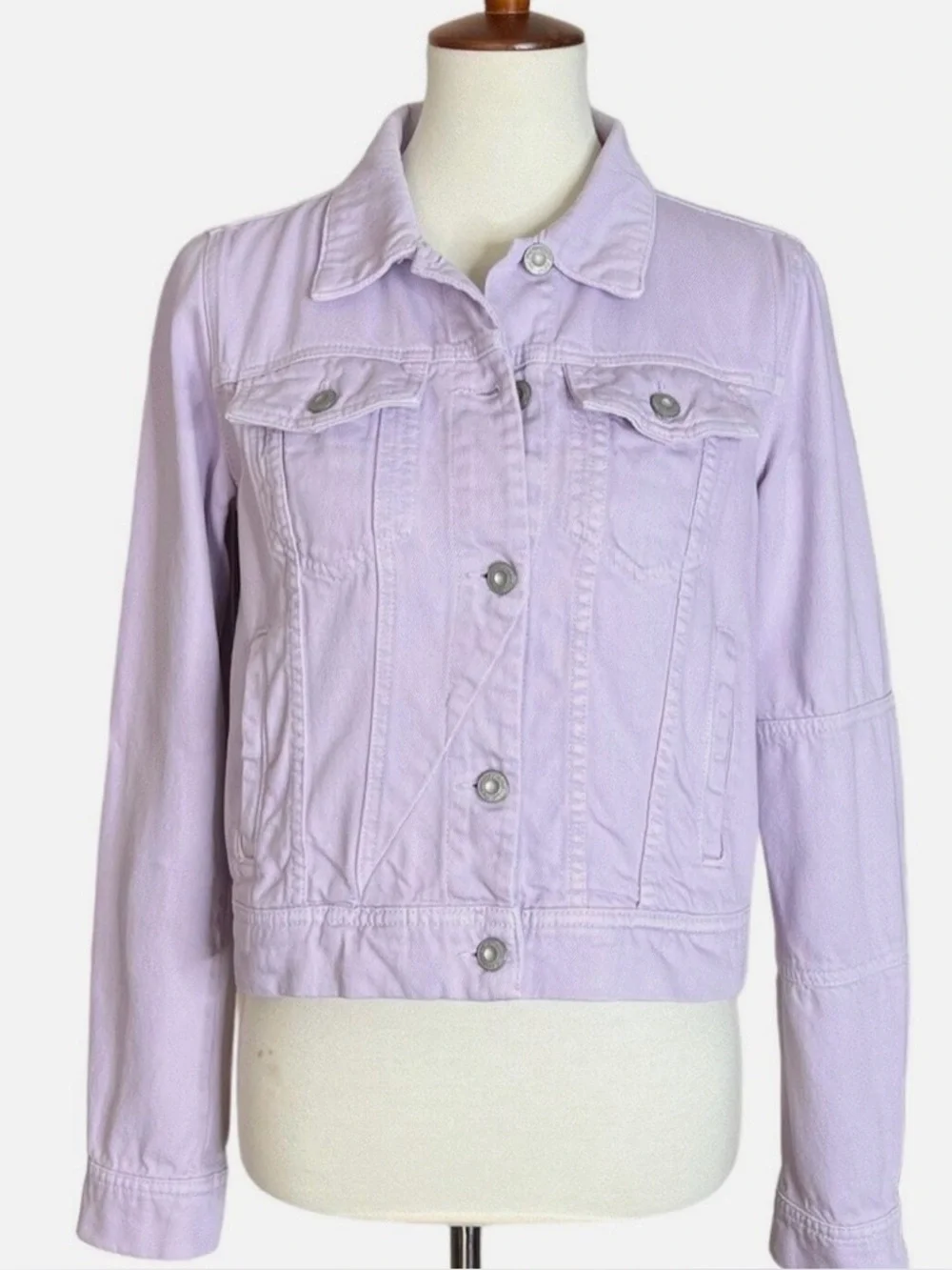 Free People Rumors Lilac Denim Jean Jacket size small